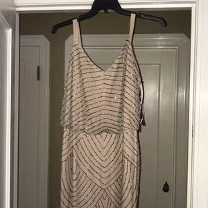 Adrianna Papell Beaded Blouson Gown